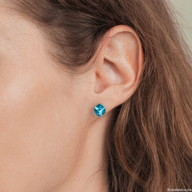 Пусеты Fiore Luna,  Aquamarine, SWE2127/2 A S Пусеты Fiore Luna,  Aquamarine, SWE2127/2 A S